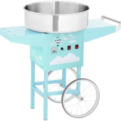 Royal Catering - Sockervaddsmaskin med vagn - 52 cm - 1200 W - turkos