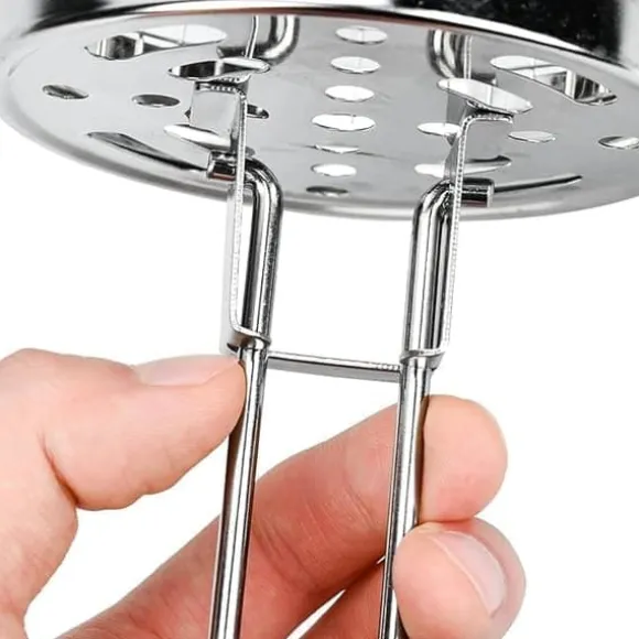 Rullande Grillkorg,Rostfri Grillkorg med Avtagbart Handtag – Set med 2, Perfekt för Camping och Trädgård