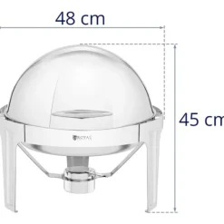 Rundabordsmatvärmare för pasta med rolltop-överdrag, 5,8 l