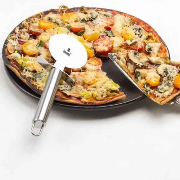 Rund pizzaskärare i stål, 20,5 cm