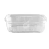 Salatkopp 150 ml 108x81x33 mm Rektangulär PP Clear, 10 pk x 100 st