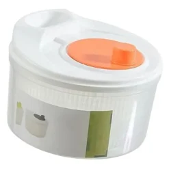 Sallad Spinner Manuell Sallad Spinner 3L Stor kapacitet Grönsakstvättmaskin Torktumlare Avloppssil med skål och durkslag