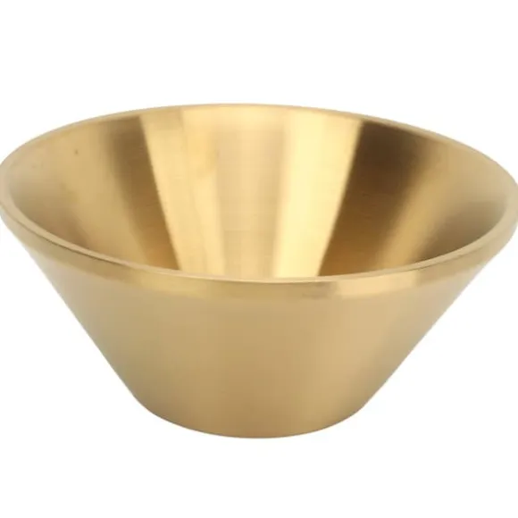 Salladsskålar i rostfritt stål Guld dubbellager Utsökt dekorativ guldskål för kök Mixning Matlagning Bakning Förberedelse 18 cm
