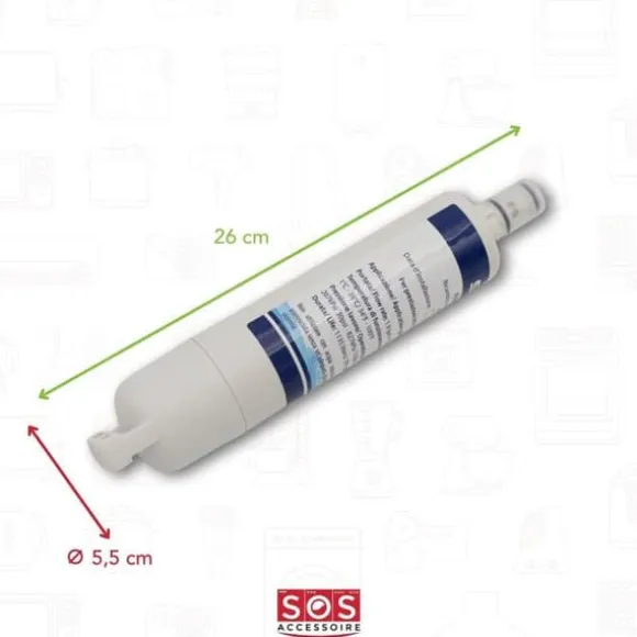 SBS002 kompatibelt vattenfilter för BAUKNE Kyl - Frys