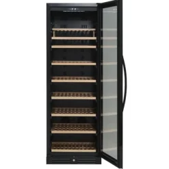 Scandomestic SV 111 B Premium Collection - Vinkylskåp - 1 zon - bredd: 59,5 cm - djup: 72,5 cm - höjd: 176,4 cm - 426 liter - svart - Upp till 126 fl | CDON
