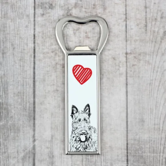 Scottish Terrier, Aberdeen Terrier - flasköppnare med en hund, personlig kylöppnare, unik present till en man från Art-Dog