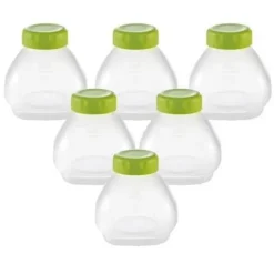 SEB yoghurttillbehörssats - 6 flaskor och kapsyler - Vit
