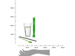 Secret De Gourmet Mojito set 13 delar cocktailglas 330 ml Muddler mixer sugrör