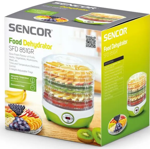 SENCOR SFD 851GR Livsmedelstork Grön-Transparent