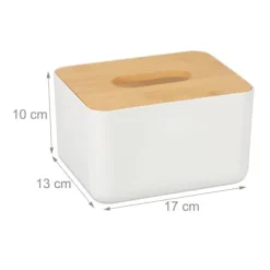 Servetthållare, 10x17x13 cm, Vit