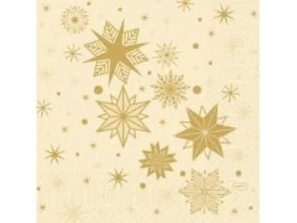 Serviet 33 x 33 cm 3-lag Stargazing Cream,10 pk x 50 stk/krt
