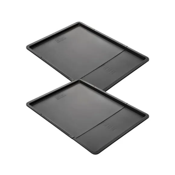 Set med 2 expanderbara bakplåtar - ZENKER - Svart metallic - 37 till 52 x 33 cm