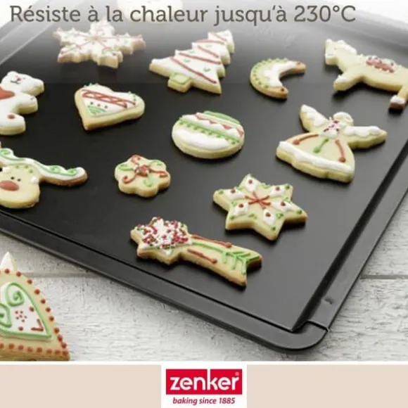 Set med 2 expanderbara bakplåtar - ZENKER - Svart metallic - 37 till 52 x 33 cm