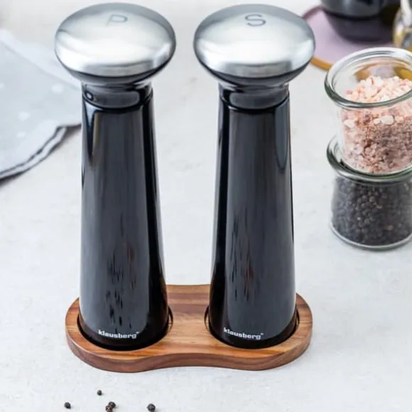Set med peppar- och saltkryddkvarnar KLAUSBERG KB-7705 svart saltkvarn
