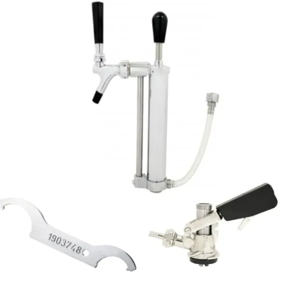 Set med picknickpump med kolvkran 5/8 Co2-utlopp, KEG:Type M