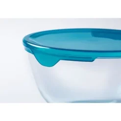 Set med 5 skålar med lock - PYREX - 1x 0,5L + 2x 1L + 2x 2L