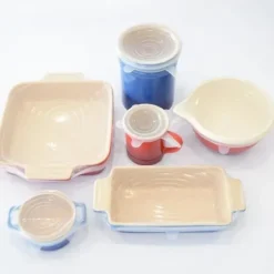 Set med 6 st Återvinningsbart silikonlock Universal Stretch Lock Lufttätt Stretch Giftfri Smaklös matkonservering