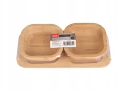 SET MED 2 x 30 ml SKÅLAR + BAMBUBRACK DOPPLATTA FÖR APPETITARE OCH SUSHISÅS