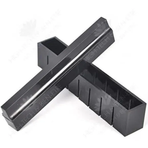 Set om 10 delar - HTBE® - Sushi tillverkare - Svart - ABS - Köksverktyg
