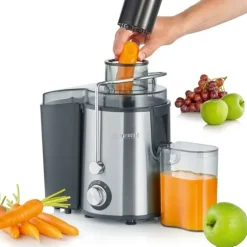 Severin ES 3566 juicepress Centrifugaljuicepress 400 W Svart, Rostfritt stål