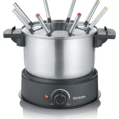 SEVERIN FO2473 Elektrisk fonduegryta - Avtagbar fonduegryta i rostfritt stål - 8 personer