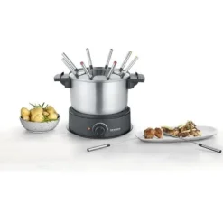 SEVERIN FO2473 Elektrisk fonduegryta - Avtagbar fonduegryta i rostfritt stål - 8 personer