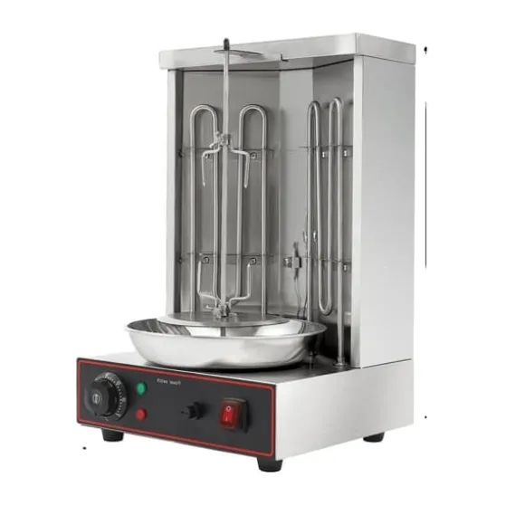 Shawarma Grillmaskin, Automatisk Rotering, Justerbar Temperatur,Silver