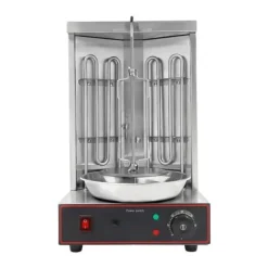 Shawarma Grillmaskin, Rostfritt Stål, 360° Automatisk Rotering,Silver