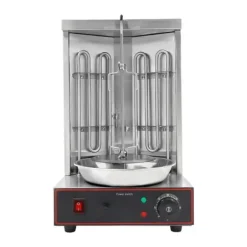 Shawarma Grillmaskin, Rostfritt Stål, 360° Automatisk Rotering,Silver