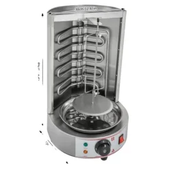 Shawarma-maskin, automatisk roterande, värmereglering,Silver