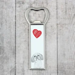 Shih Tzu, Shi tsu, Shi-Tzu, Szi-cu, Szitzu - flasköppnare med en hund, personlig kylöppnare, unik present till en man från Art-Dog