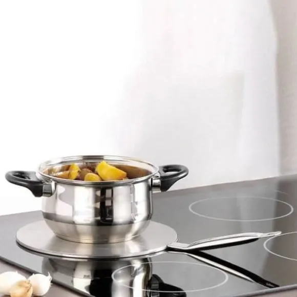 SHOP-STORY - INDUKTIONSOMvandlarskiva: Rostfri adapter för induktionshäll