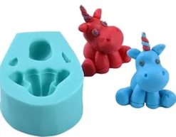 Silikonform för sockerpasta 3D ENHÖRNING