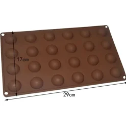 Silikonform 24 Kulor Halvklot Bakform – Is/Choklad/Geléform