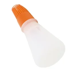 Silikonoljeborste med oljeflaska Högtemperaturbeständig borste Oljekontrollborste för kök Orange