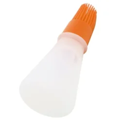 Silikonoljeborste med oljeflaska Högtemperaturbeständig borste Oljekontrollborste för kök Orange