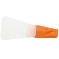 Silikonoljeborste med oljeflaska Högtemperaturbeständig borste Oljekontrollborste för kök Orange