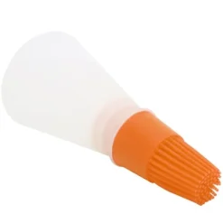 Silikonoljeborste med oljeflaska Högtemperaturbeständig borste Oljekontrollborste för kök Orange