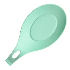 Silikon Skedstöd Hög Temperaturbeständig Värmebeständig Skedhållare för Hemkök Grön