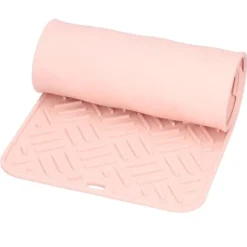 Silikon Värmeisoleringsdyna Skrivbord Anti-Skolning Vattentät Silikondyna för Hemkök (Rosa, 45x20cm)