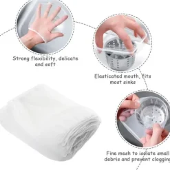 Sil - Yutou kinesiska engångsfilter i 200-pack för tvättställ, diskho, kök, badrum, handfat