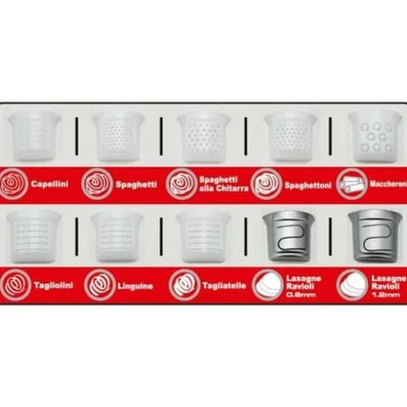 Sirge PASTAMAGIC Automatisk pastamaskin för att göra färsk pasta hemma 300 Watt - 14 sorters pasta + Ravioli - upp till