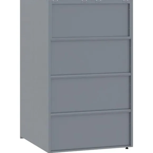 Skjul för sopkärl med lock - Förvaring för 6 platser | Färg: Grå | Storlek: 414x79x117 cm