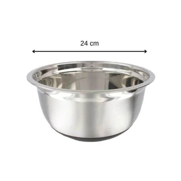 Skål för mixning i rostfritt stål 24 cm i diameter Fackelmann Basic
