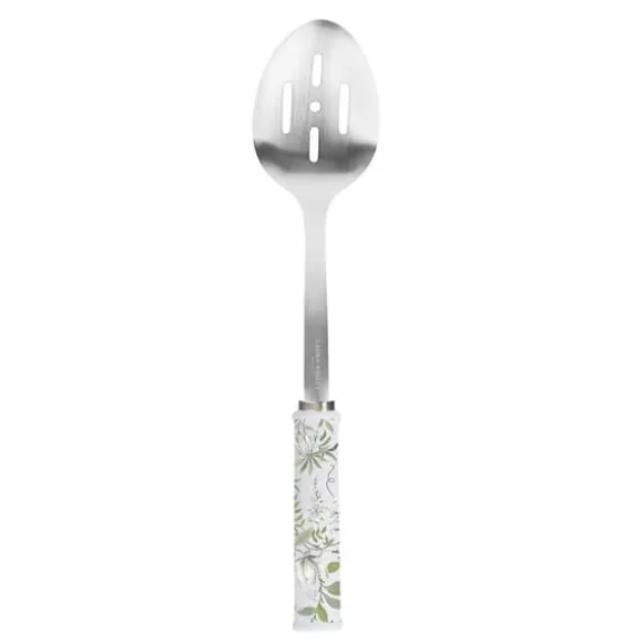 Skopa med hål i rostfritt stål 33 cm med handtag i keramik - Laura Ashley - Sage Parterre av Pendeford