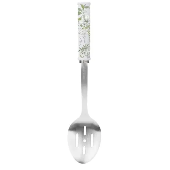 Skopa med hål i rostfritt stål 33 cm med handtag i keramik - Laura Ashley - Sage Parterre av Pendeford
