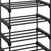 Skoställ Anpassningsbar Design Skoarrangör 45 x 30 x 106 cm 6-våning svart