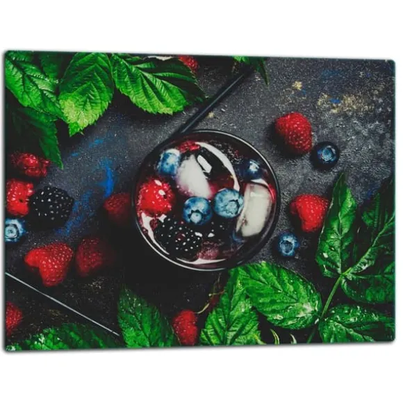 SKÄRBRÄDA I GLASPLATTA 52x40 FRUKT