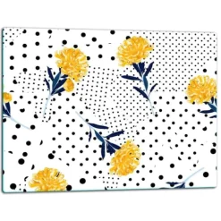 SKÄRBRÄDA I GLAS 52x40 BLOMMOR