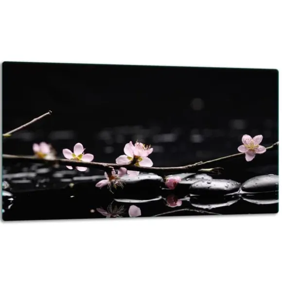 SKÄRBRÄDA I GLAS 52x30 BLOMMOR